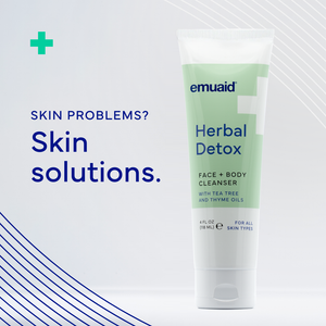 limpiador facial y corporal desintoxicante a base de hierbas con aceites de árbol de té y tomillo