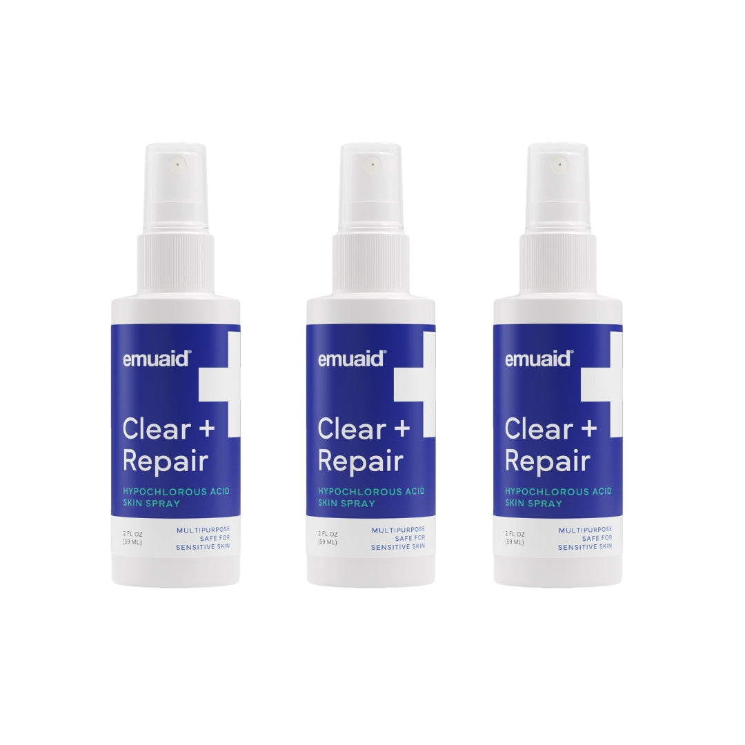 emuaid clear repair frascos spray ácido hipocloroso para la piel