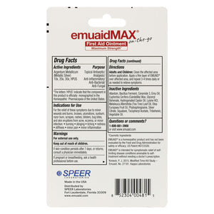 emuaidmax pomada de primeros auxilios envase dorso