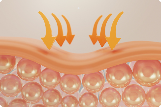 Penetra profundamente en la piel