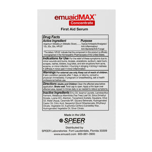 emuaid max concentrate suero de primeros auxilios etiqueta