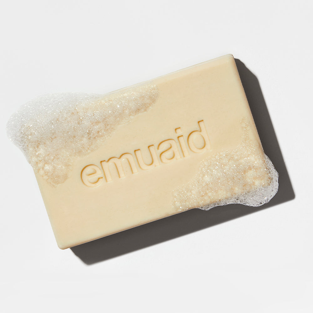 pastilla de jabón emuaid con espuma