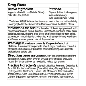 drug facts label pomada tópica antiséptica analgésica antiinflamatoria