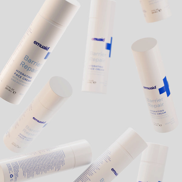 emuaid barrier repair crema facial hidratante frascos flotantes