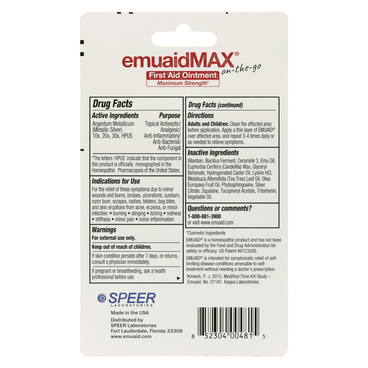 emmaidmax pomada de primeros auxilios envase dorso