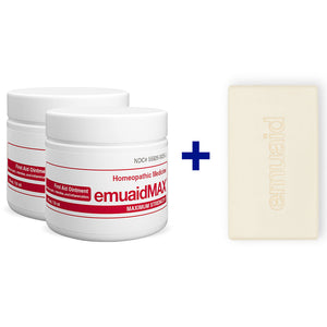 2x2oz EMUAIDMAX pomada y barra de hidratación terapéutica