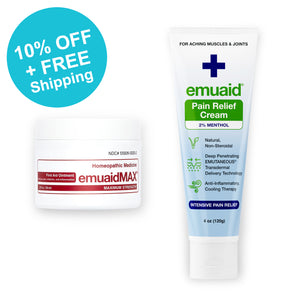 Image of emuaidmax 2oz y emuaid crema analgésica bundle