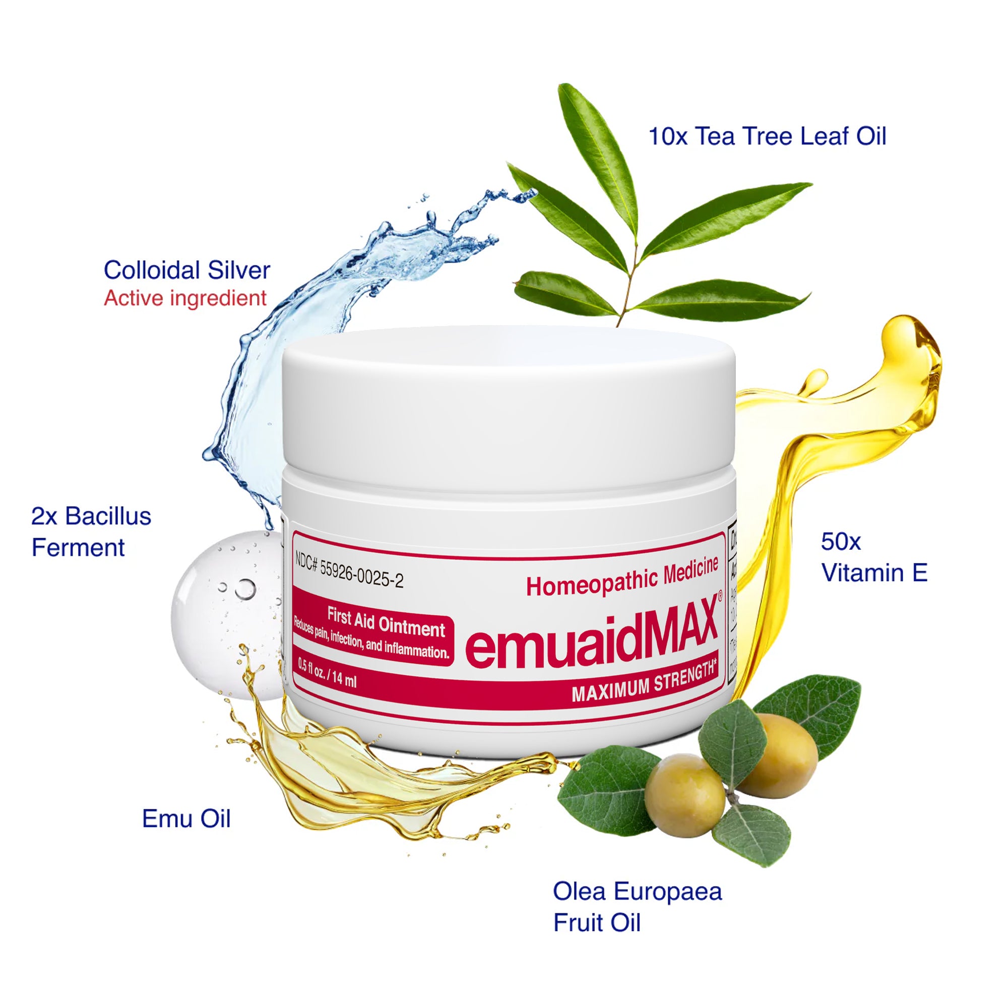 EMUAIDMAX® Pomada de primeros auxilios 0.5oz