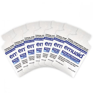 Esta es una imagen del paquete de viaje de un solo uso de EMUAID® Regular First Aid Ointment 30 Days.