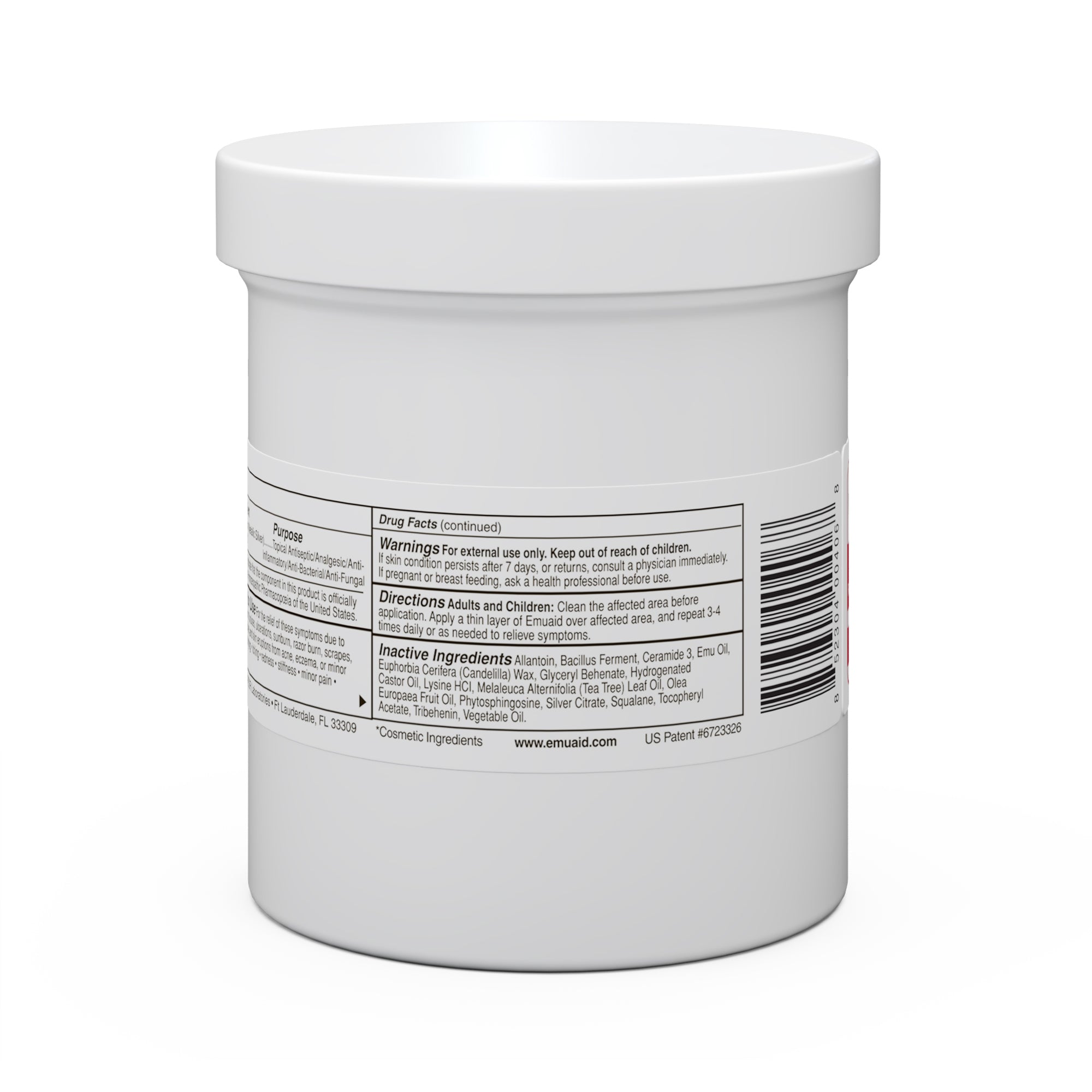 tubo con etiqueta de ingredientes