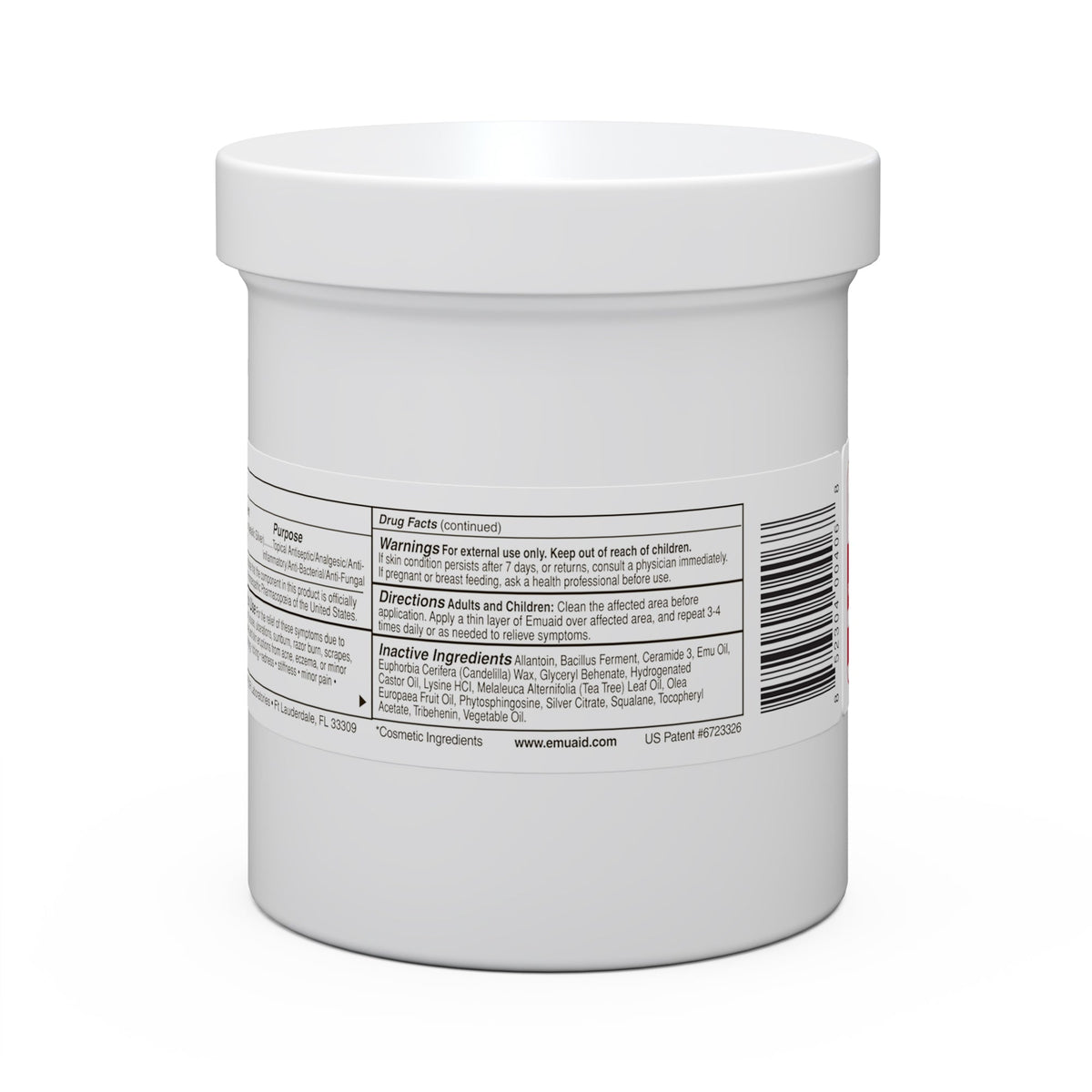 tubo con etiqueta de ingredientes